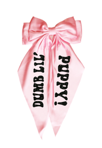 Image 1 of DUMB LIL' PUPPY HAIR CLIP BOW