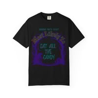 Image 3 of BLACK Halloween Movie Fun Unisex Tees | Most Likely to Eat All the Candy