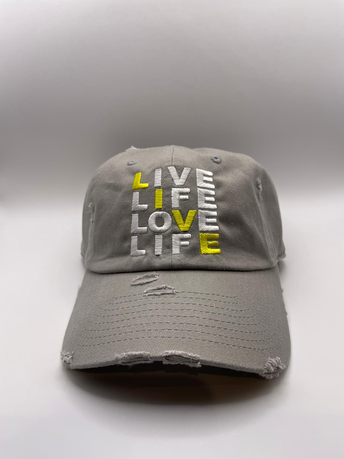 Image of Grey distress dad cap