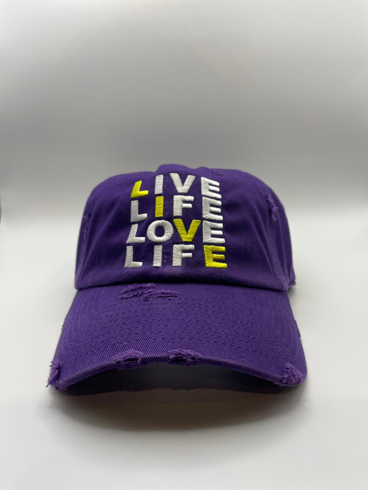 Image of Purple distress dad cap