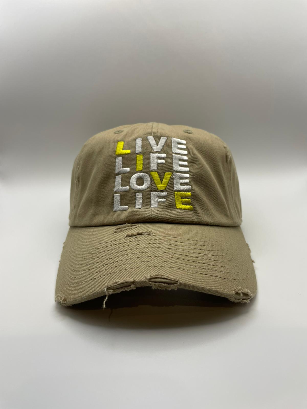 Image of Sand brown distress dad cap