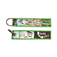 Hello Girl Yuno Embroidered Keychain