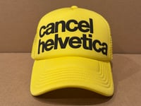 Image 1 of Cancel Helvetica Trucker (yellow/black)
