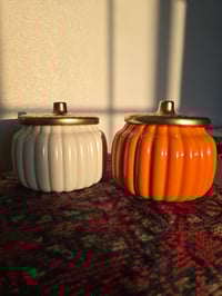 Image 1 of 3-Wick Pumpkin Jar Candles with Lid