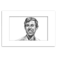 Image 2 of Beto O’Rourke | 4x6 | Original Graphite Drawing