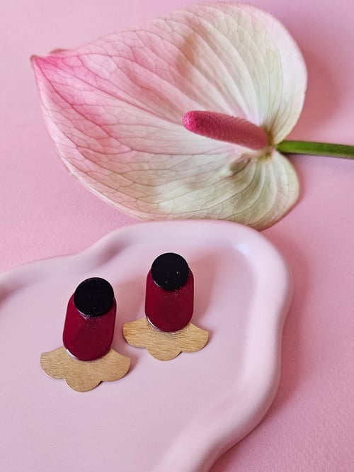 Image of Pendientes IZADI - Granate