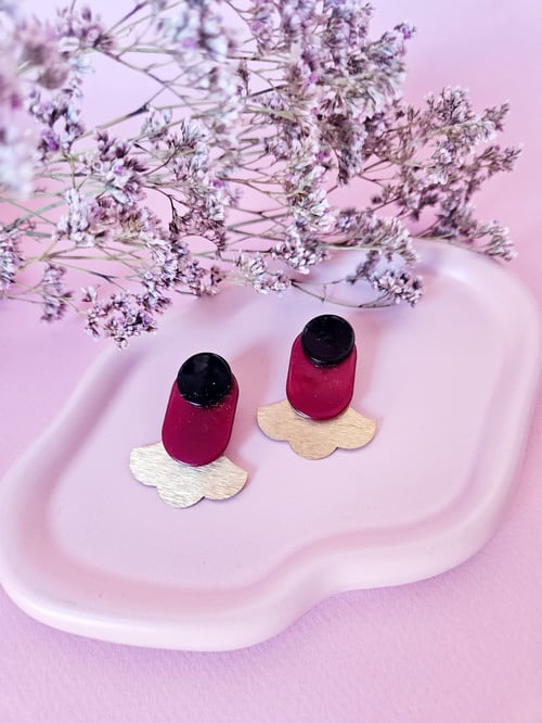 Image of Pendientes IZADI - Granate