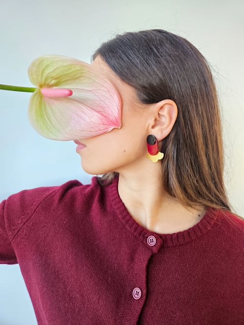 Image of Pendientes IZADI - Granate