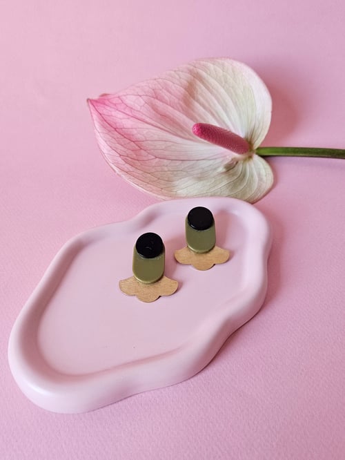 Image of Pendientes IZADI - Verde caqui