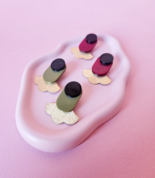 Image of Pendientes IZADI - Verde caqui