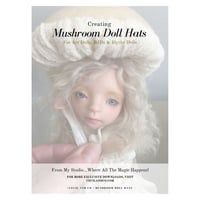 Image 3 of Mushroom Doll Hats PDF Tutorial for Art Dolls, BJDs and Blythe Dolls
