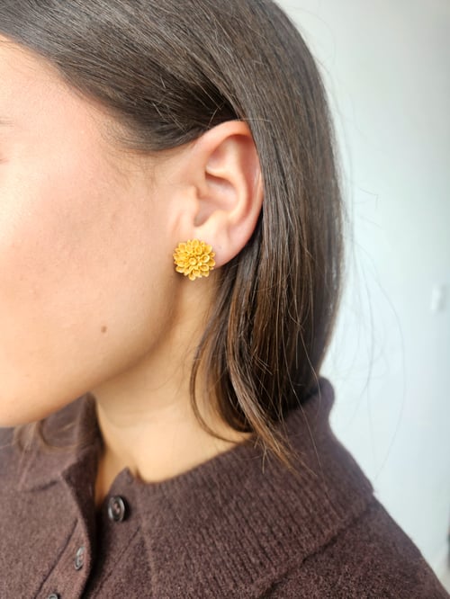 Image of Pendientes DAHLIA - Mostaza
