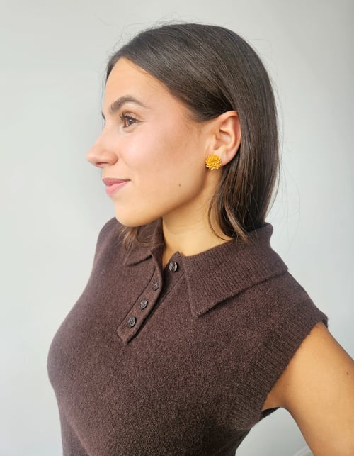 Image of Pendientes DAHLIA - Mostaza