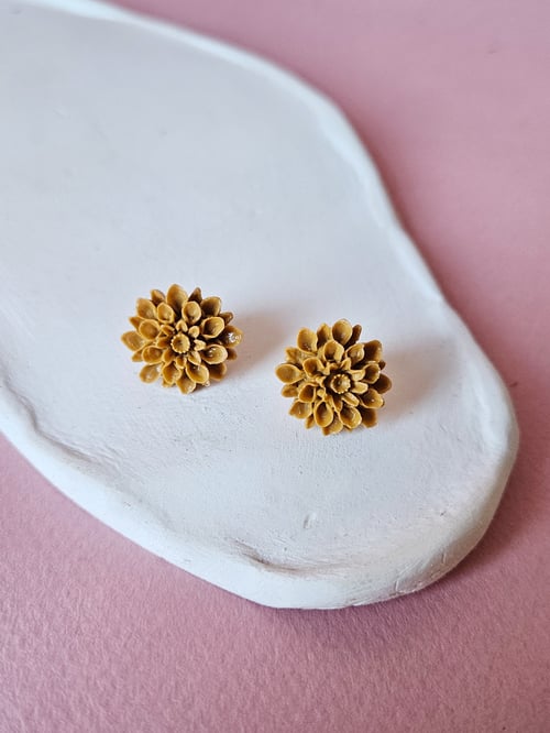 Image of Pendientes DAHLIA - Mostaza