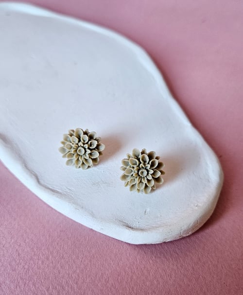 Image of Pendientes DAHLIA - Beige topo