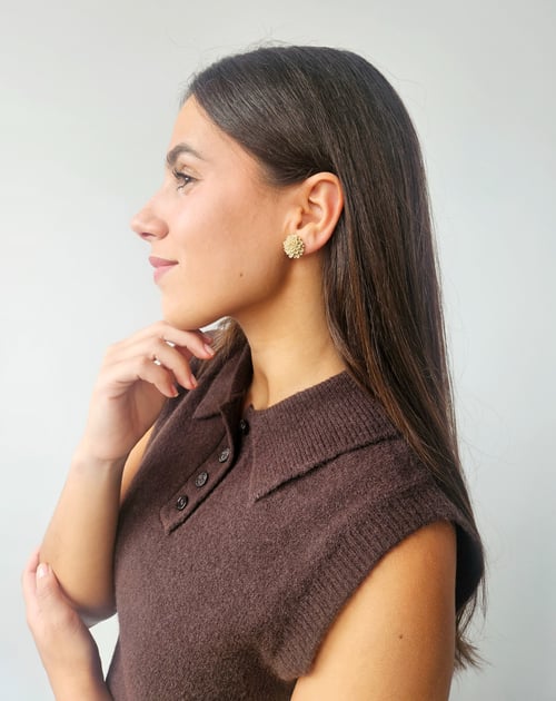 Image of Pendientes DAHLIA - Beige topo