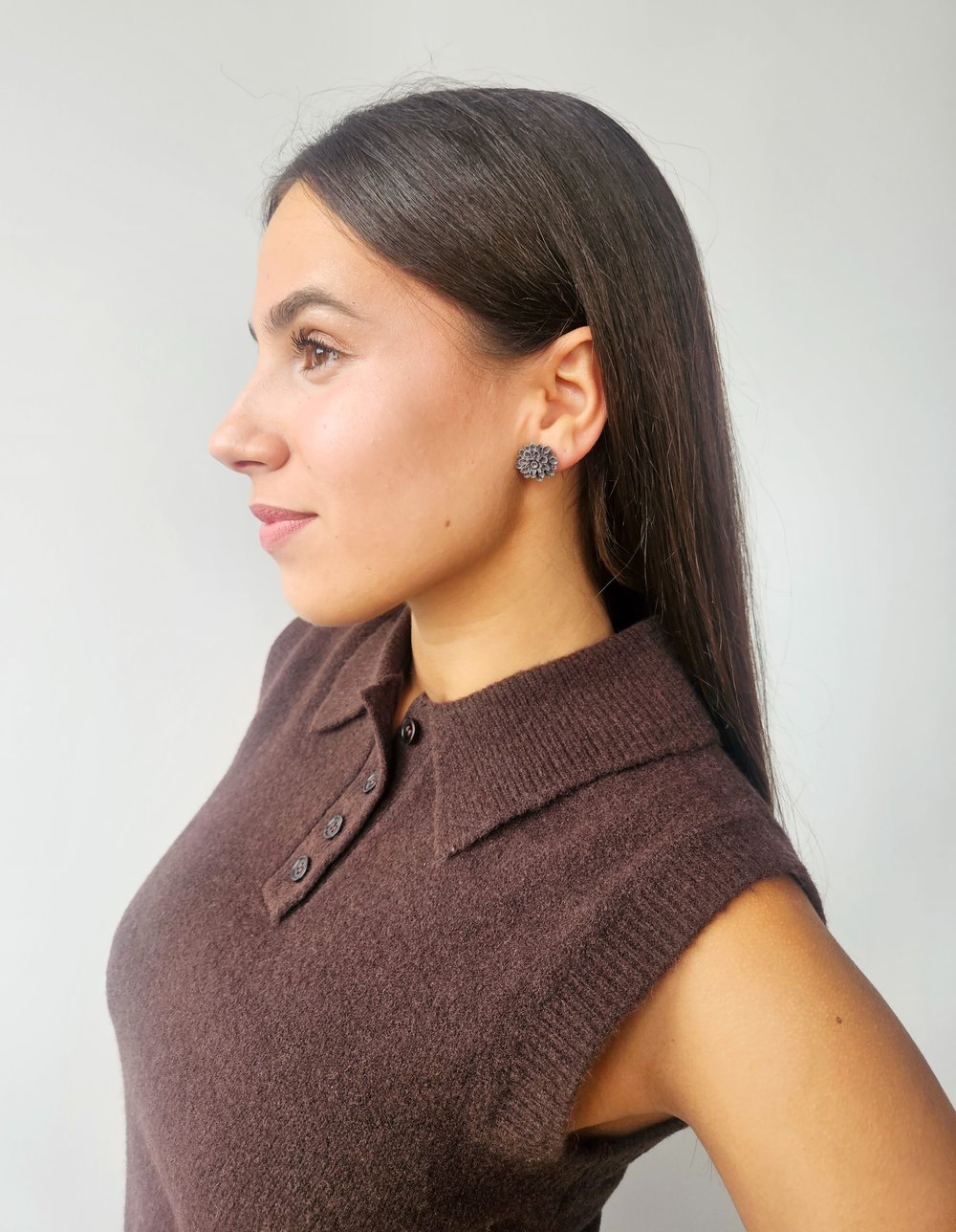 Image of Pendientes DAHLIA - Gris antracita