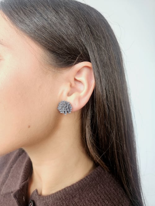 Image of Pendientes DAHLIA - Gris antracita