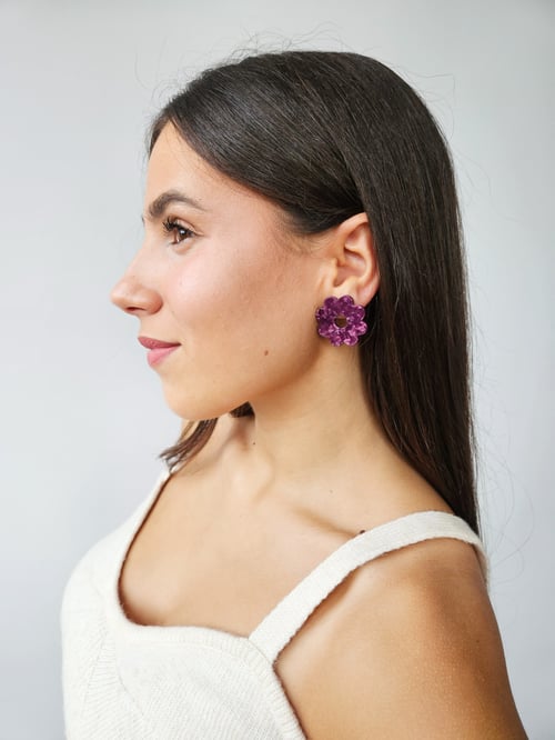 Image of Pendientes LORE - Berenjena