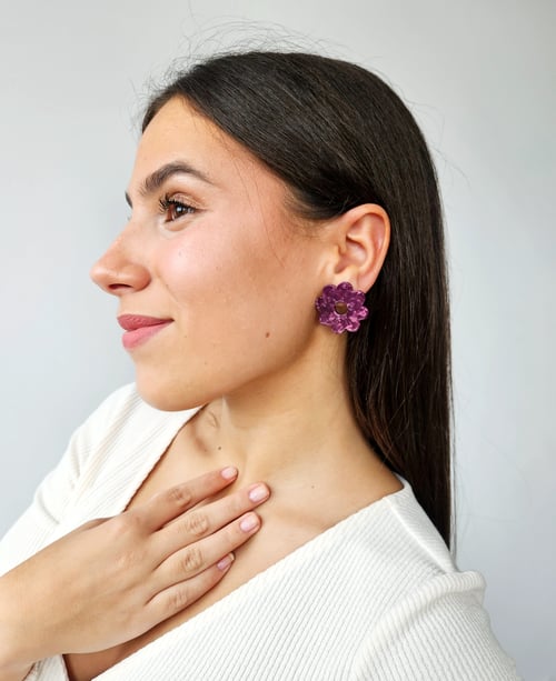 Image of Pendientes LORE - Berenjena