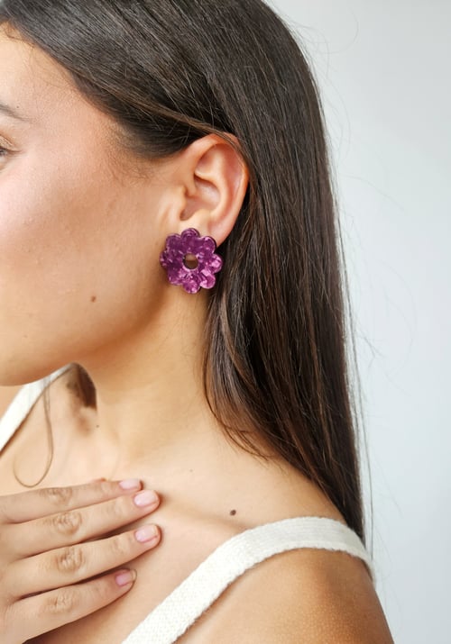 Image of Pendientes LORE - Berenjena
