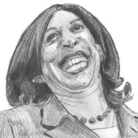 Image 1 of Kamala Harris | 4x6 | Original Graphite Drawing