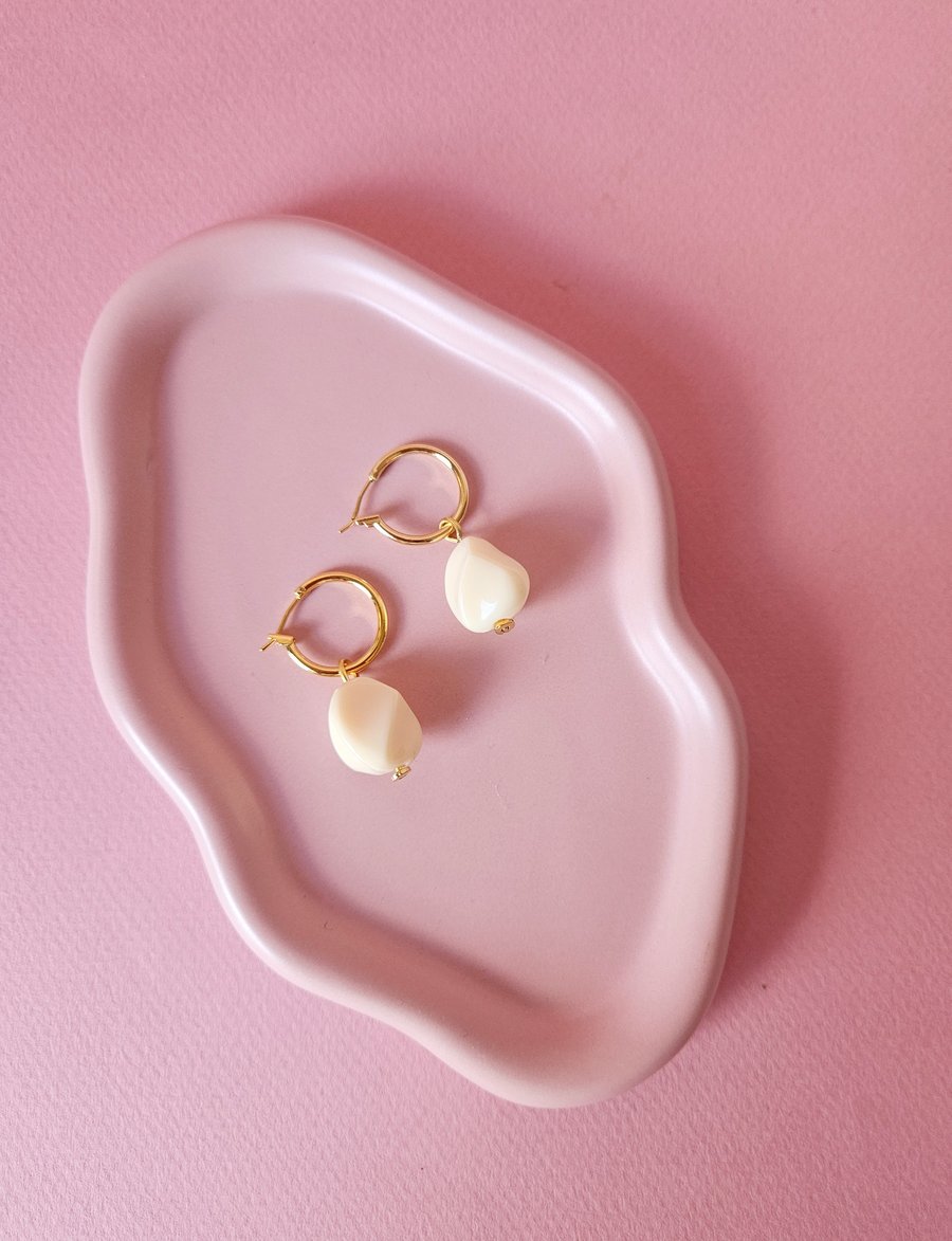 Image of Pendientes GALA - Blanco crema