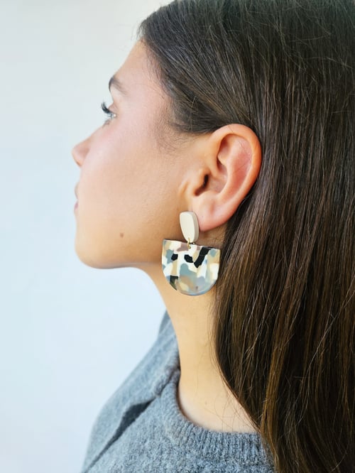 Image of Pendientes AFRIKA- Semi Oval