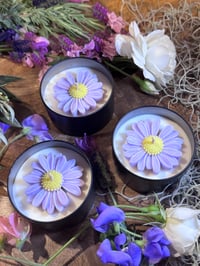 Image 1 of Decorative Flower Candle Tin