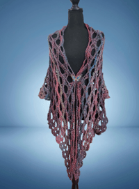 Image 1 of 🖤 Enchanted Twilight Crochet Shawl