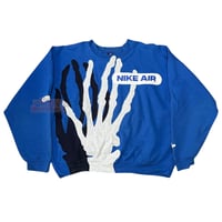 Image 1 of (XL-XXL) Nike Crewneck Hand Skeleton Series "Ooal Blue" 640