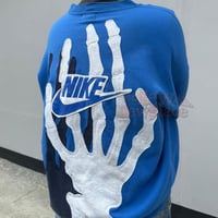 Image 9 of (XL-XXL) Nike Crewneck Hand Skeleton Series "Ooal Blue" 640