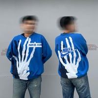 Image 3 of (XL-XXL) Nike Crewneck Hand Skeleton Series "Ooal Blue" 640