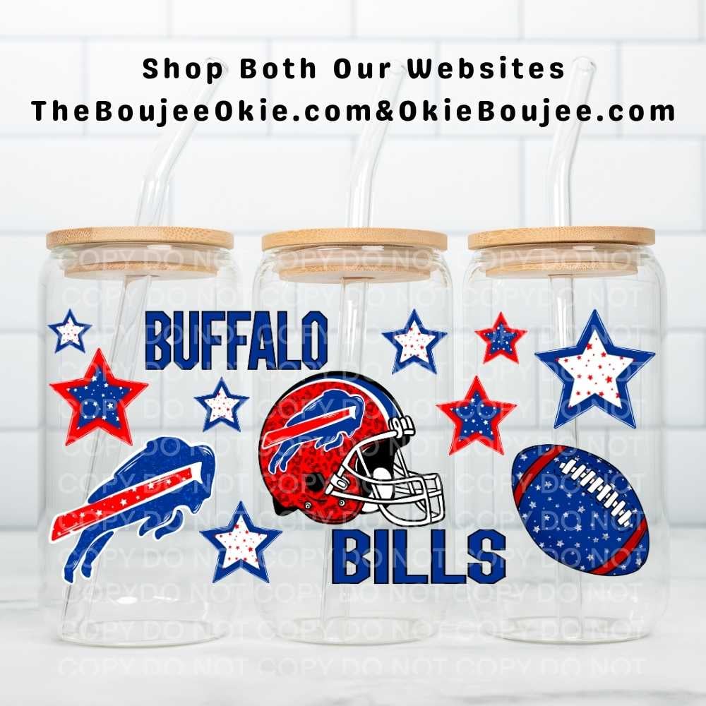 Image of Buffalo Bills Football Uv Dtf Wrap Choice of 4 Designs  