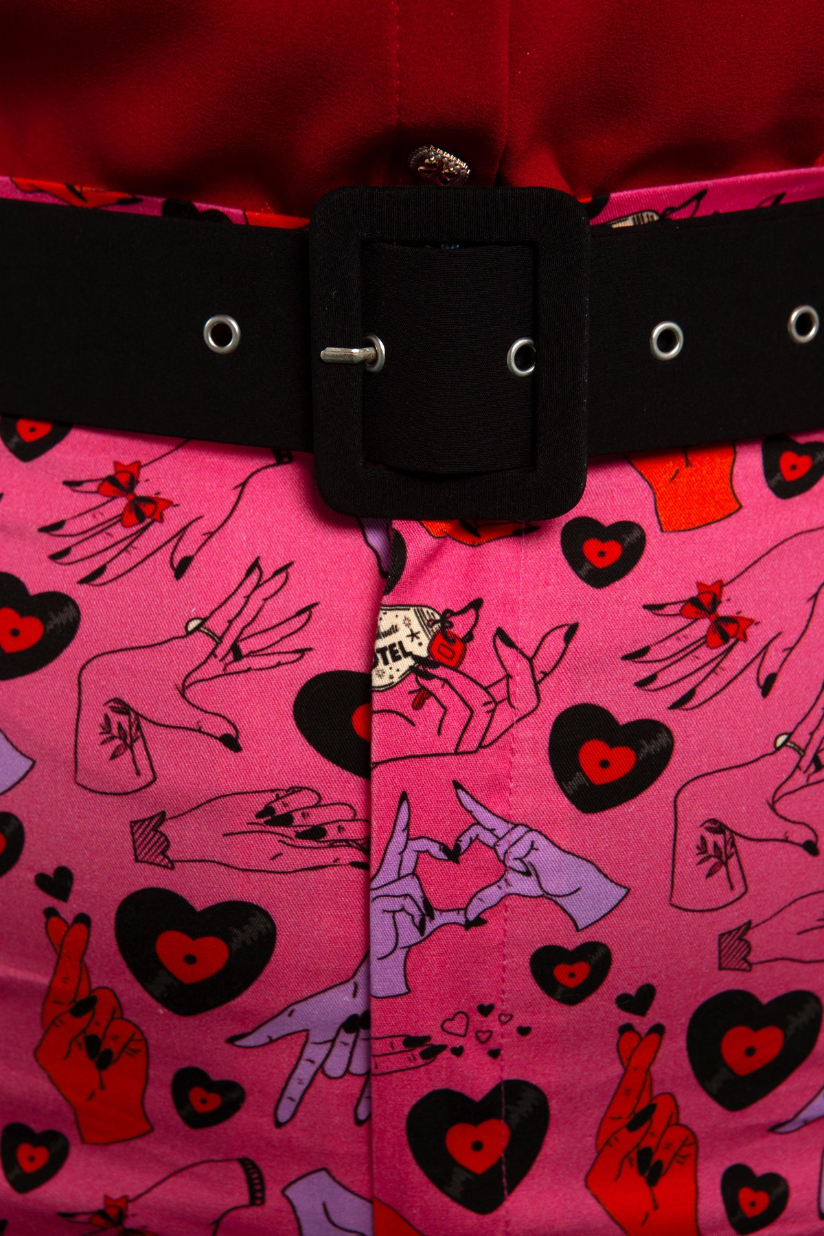 Image of Cinturón negro forrado