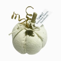 Mini vintage French Linen Handmade Pumpkin 