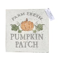 Hand-Painted Pumpkin Square Sign