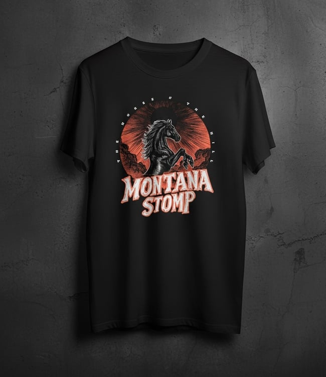 T-SHIRT THE HORSE AND THE HILL (Red Horse)