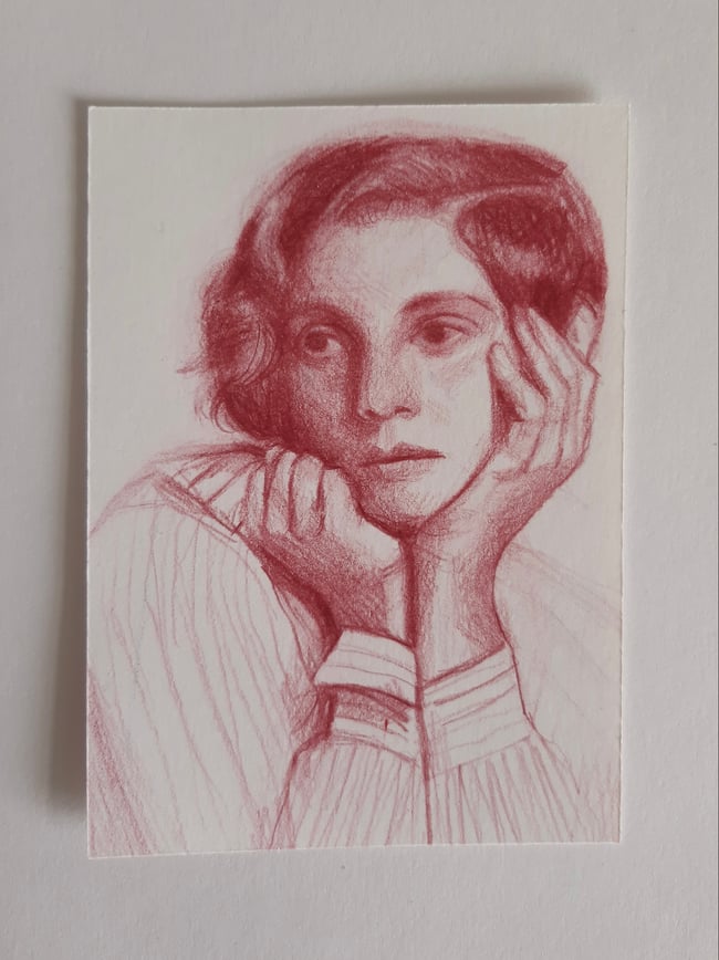 August ~ Original drawing