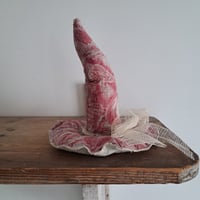 Image 1 of Little Handmade Wonky Witch Quilt Hat n.2