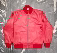 Image 1 of Red Leather Jacket & Airport Bag