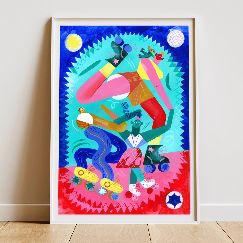 Image of Artprint "Rollerdisco"
