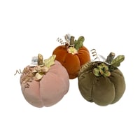 Image 1 of Handmade Velvet Pumpkins 