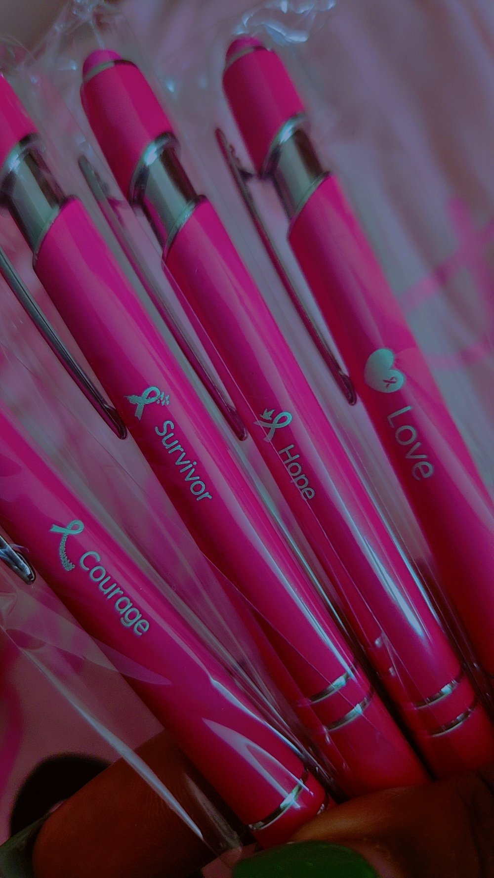Image of Breast cancer pens with stylus 