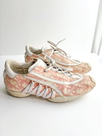Image 2 of Christian Dior Pink Trotter Oblique Sneakers (2004)