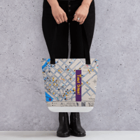 Image 2 of INLAND DBB Tout Biten! Tote Bag Roseau City Bus Stop Map