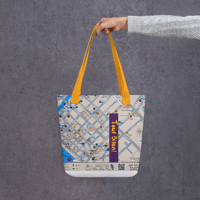 Image 3 of INLAND DBB Tout Biten! Tote Bag Roseau City Bus Stop Map
