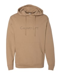 Image 1 of Calvary Life Hoodie - Sandstone / Embroidery Front