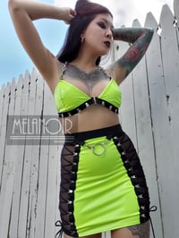 Image 3 of PVC Lace Up Skirt - Color Options (made to order)