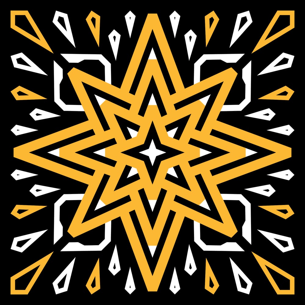 Image of STARBURST YELLOW BANDANA